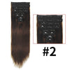 Clip-In Straight Human Hair Extensions 120g 8-Piece 10A Brazilian Remy Virgin Hair – Natural Black, 16–26 in (40–66 cm)