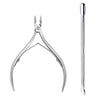 4-Piece Professional Stainless Steel Manicure Kit - Nail Clippers, Scissors, Nippers & Cuticle Pusher