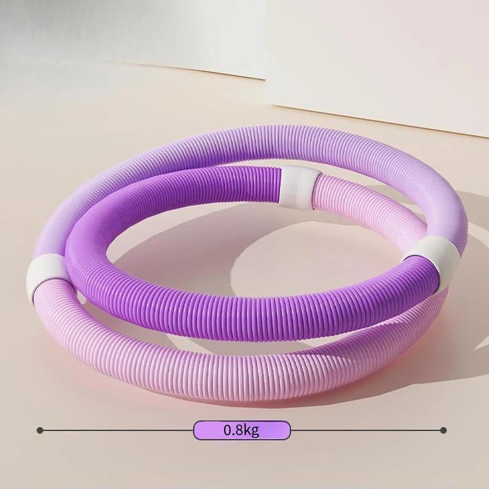 Weighted Hula Hoop – Foldable Portable Fitness Hoop for Beginners, Abs & Core Workout (0.8–1.3 kg)