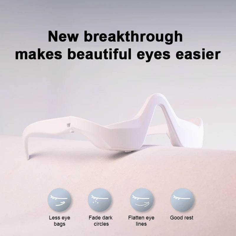 Portable 3D Eye Massager for Adults – Rechargeable USB-C, 4 Therapy Modes, Heat & Kneading for Dark Circles and Puffiness