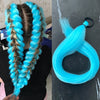28-Inch (71 cm) Purple Synthetic Straight Braided Ponytail Extension with Elastic Band for Women – Halloween Cosplay