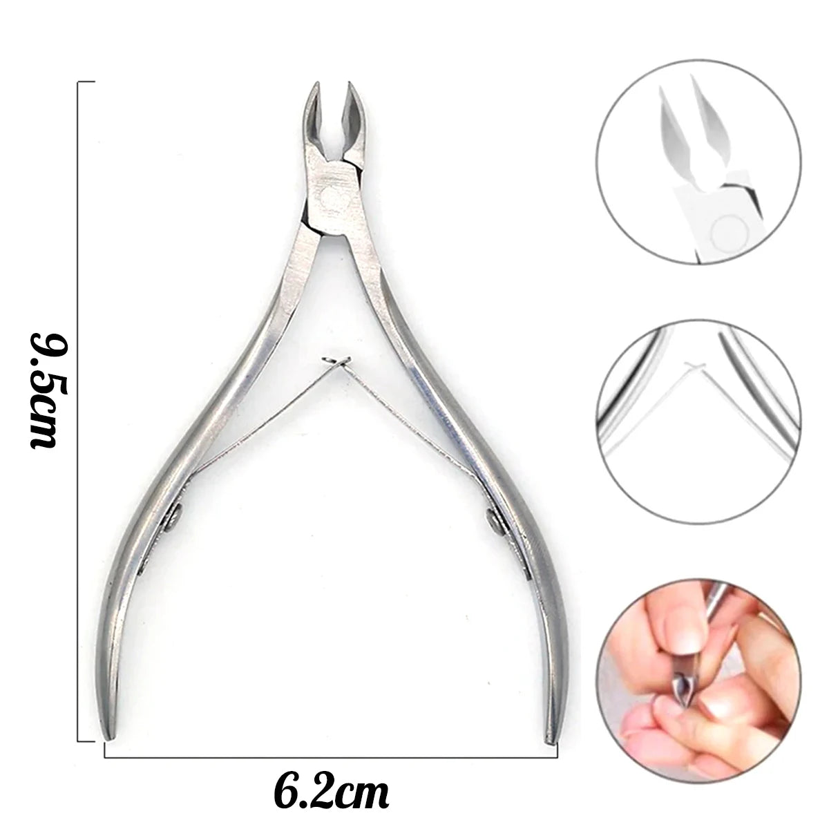 4-Piece Professional Stainless Steel Manicure Kit - Nail Clippers, Scissors, Nippers & Cuticle Pusher