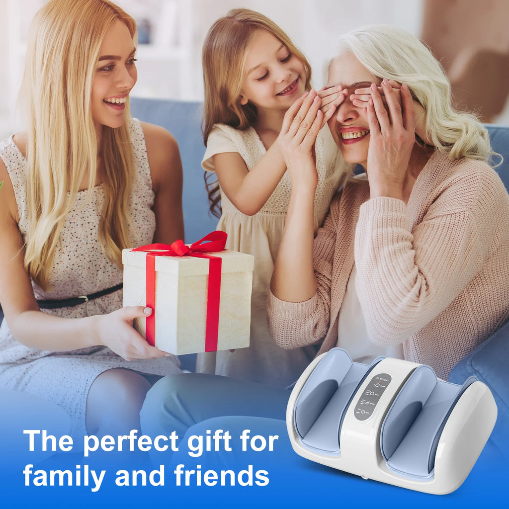 HOMEMASSA Shiatsu Foot Massager with Heat — Deep Kneading & Rolling for Tired Feet, Stress Relief, Home & Office