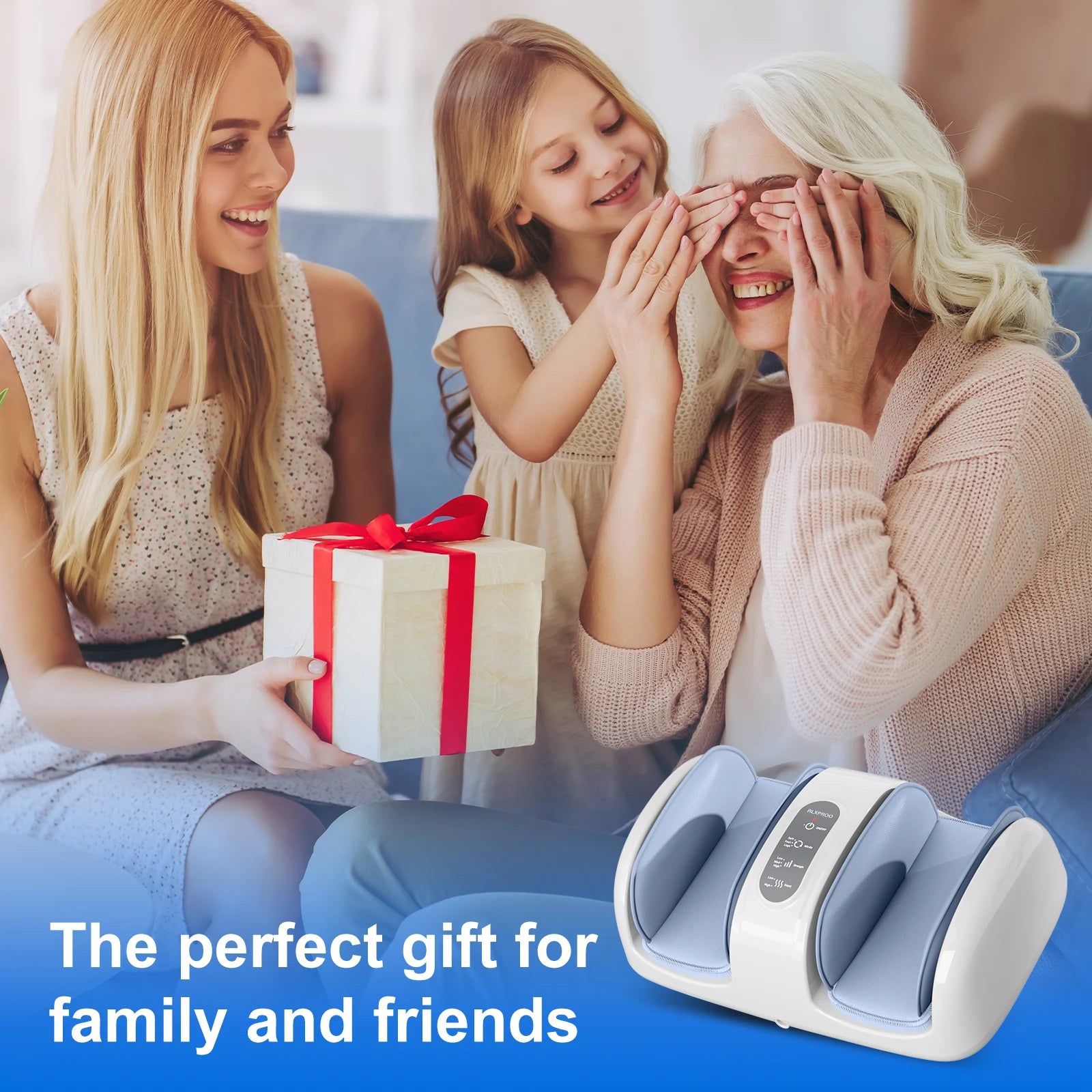 HOMEMASSA Shiatsu Foot Massager with Heat — Deep Kneading & Rolling for Tired Feet, Stress Relief, Home & Office