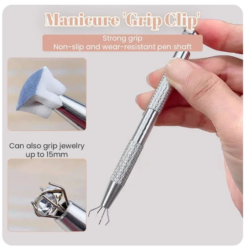 50-Piece Sponge Gradient Nail Art Set – Stamper, Gradient Brushes, Dotting Pens & Glitter Tools for Gel Polish Manicure