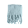 Luxury Cashmere-Blend Winter Scarf for Women – Thick Warm Shawl with Tassels, Soft Fluffy Solid & Plaid