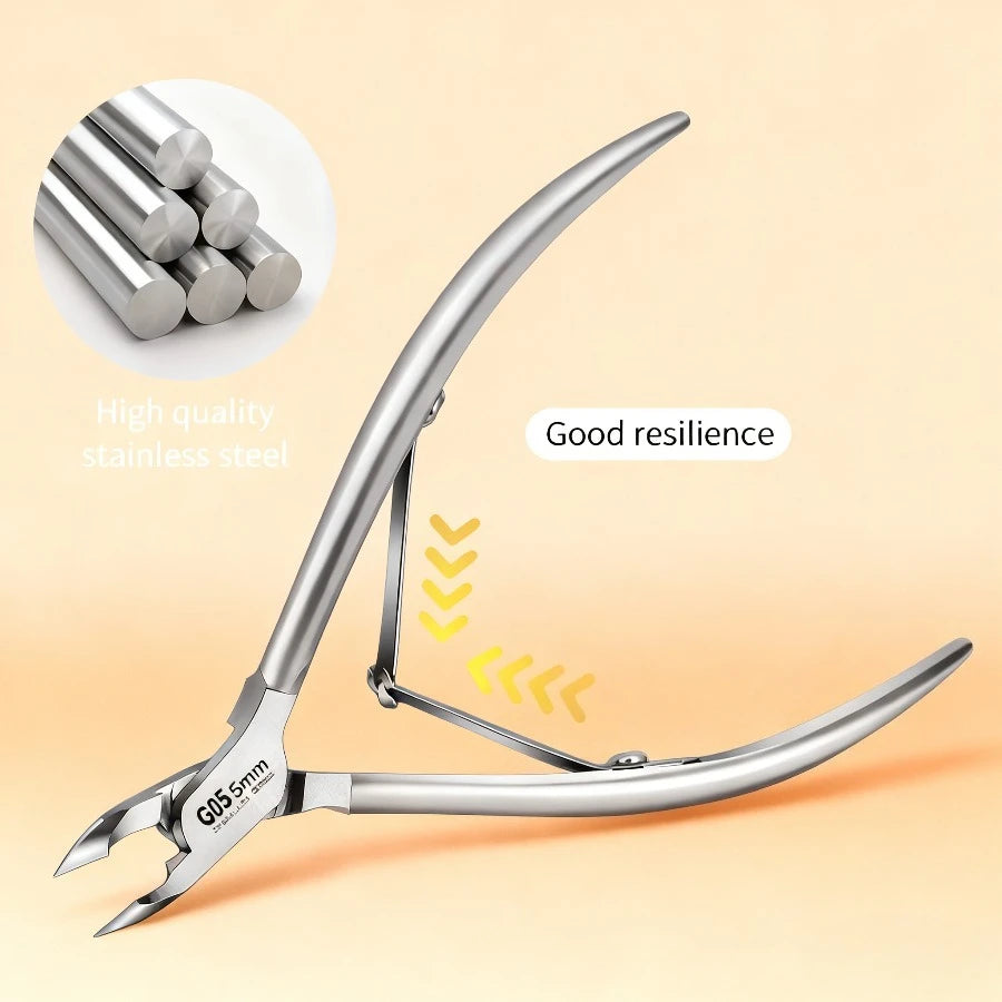 Professional Stainless Steel Cuticle Scissors - Precision Pointed Manicure & Pedicure Tool, Portable