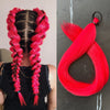 28-Inch (71 cm) Purple Synthetic Straight Braided Ponytail Extension with Elastic Band for Women – Halloween Cosplay