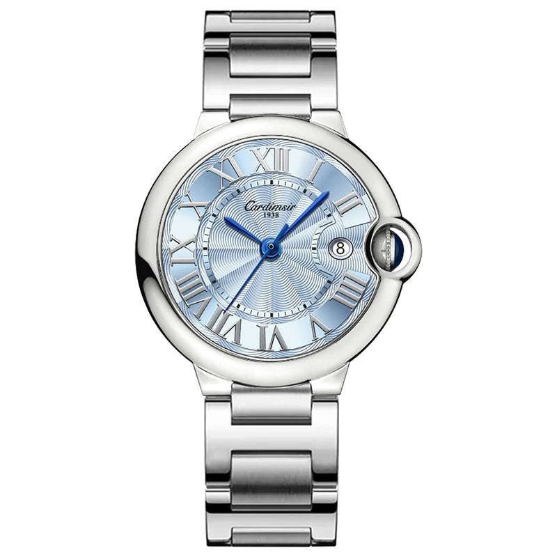 Cardimsir Ballon Bleu 33mm Automatic Women's Watch, Sunburst Dial Sapphire Crystal, 50M Water-Resistant Date