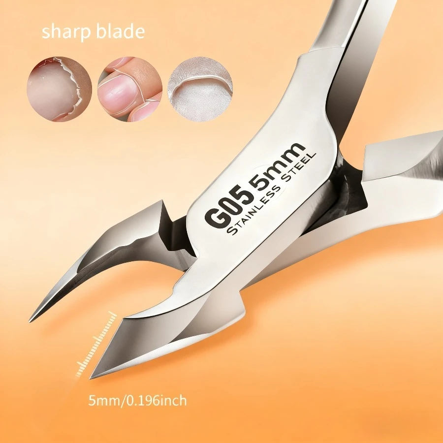 Professional Stainless Steel Cuticle Scissors - Precision Pointed Manicure & Pedicure Tool, Portable