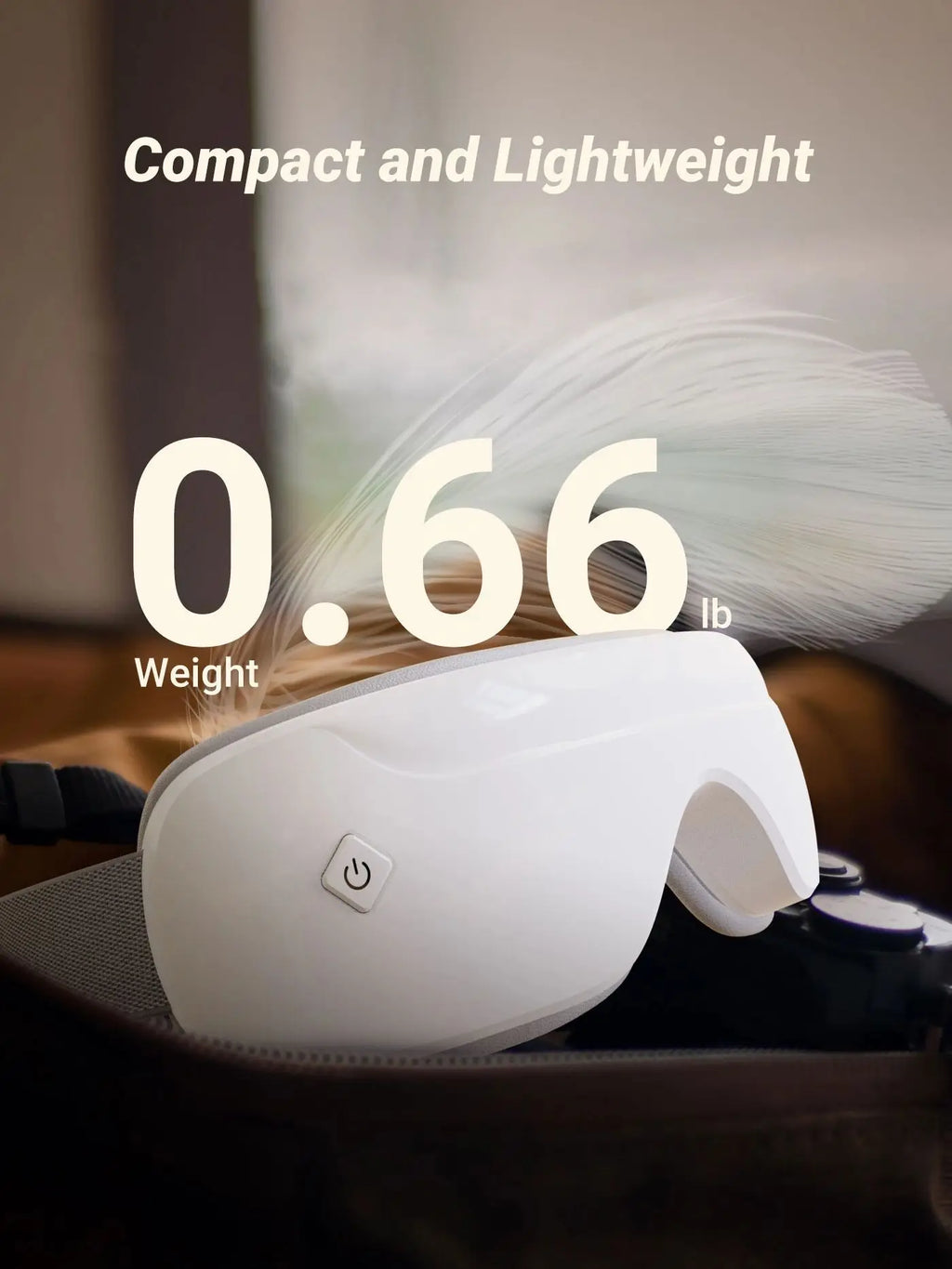 MERACH Smart Heated Eye Massager with Bluetooth Music — Foldable Hot Compress Eye Mask (107°F/42°C) for Relaxation & Gifts