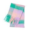 Luxury Cashmere-Blend Winter Scarf for Women – Thick Warm Shawl with Tassels, Soft Fluffy Solid & Plaid