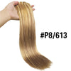 Clip-In Straight Remy Human Hair Extensions 8-Piece (120g) Natural Black Seamless Invisible Clips