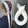 28-Inch (71 cm) Purple Synthetic Straight Braided Ponytail Extension with Elastic Band for Women – Halloween Cosplay