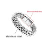 Stainless Steel Double-Row Braided Fish Scale Magnetic Clasp Bracelet, Unisex, 21 cm (8.3 in)