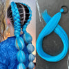 28-Inch (71 cm) Purple Synthetic Straight Braided Ponytail Extension with Elastic Band for Women – Halloween Cosplay