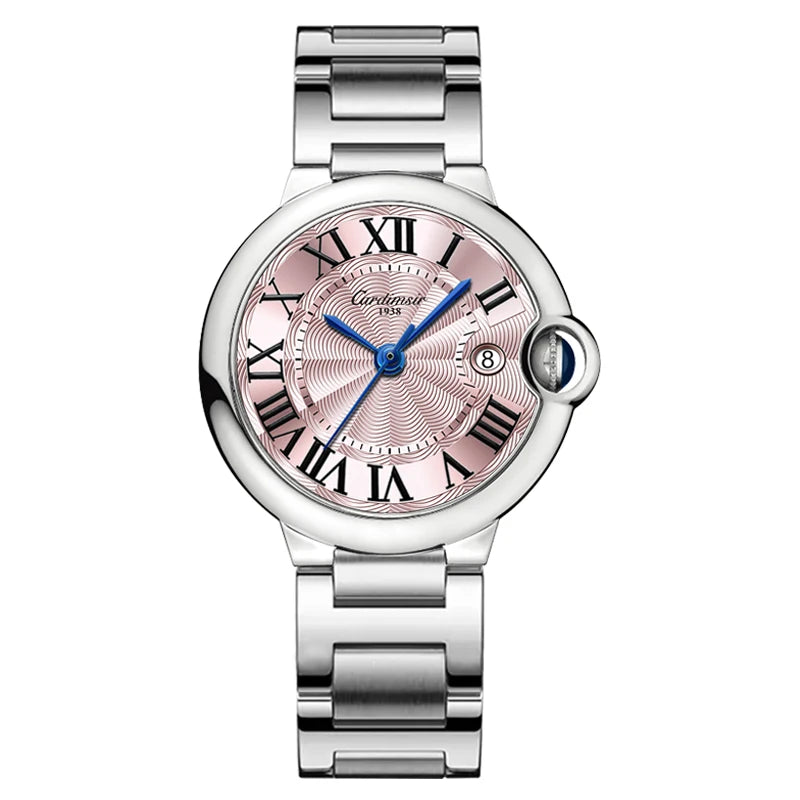 Cardimsir Ballon Bleu 33mm Automatic Women's Watch, Sunburst Dial Sapphire Crystal, 50M Water-Resistant Date