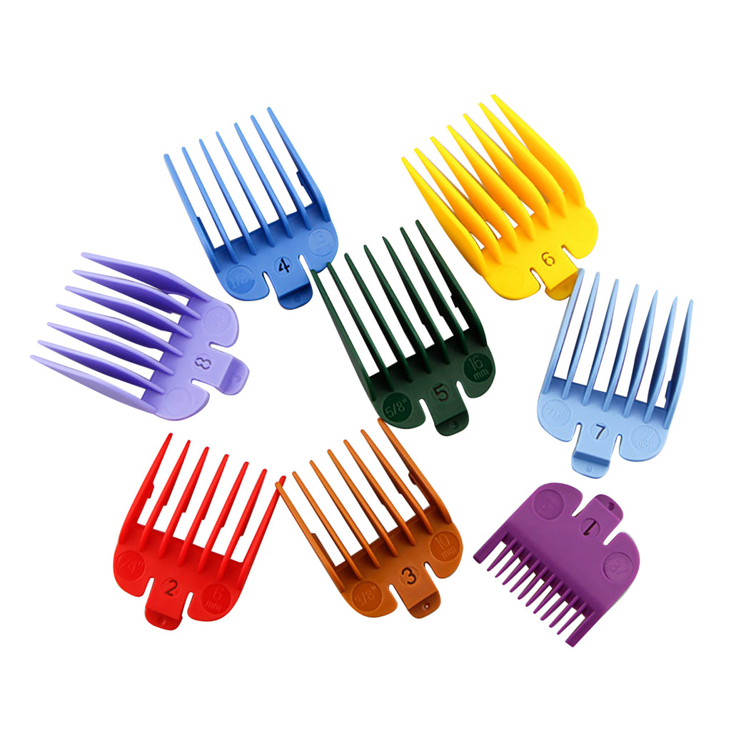 8-Pack Hair Clipper Guide Combs 3–25mm (1/8–1 in) – Snap-On Trimmer Guards, Fits Wahl Trimmers