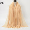 Crinkle Cotton Hijab Scarf Lightweight Muslim Shawl Turban Headscarf Headband Wrap