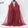Crinkle Cotton Hijab Scarf Lightweight Muslim Shawl Turban Headscarf Headband Wrap
