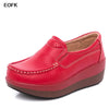 Women's Winter Cow Suede Loafers — Plush Wool-Lined Platform Moccasins, Warm Slip-On Flats