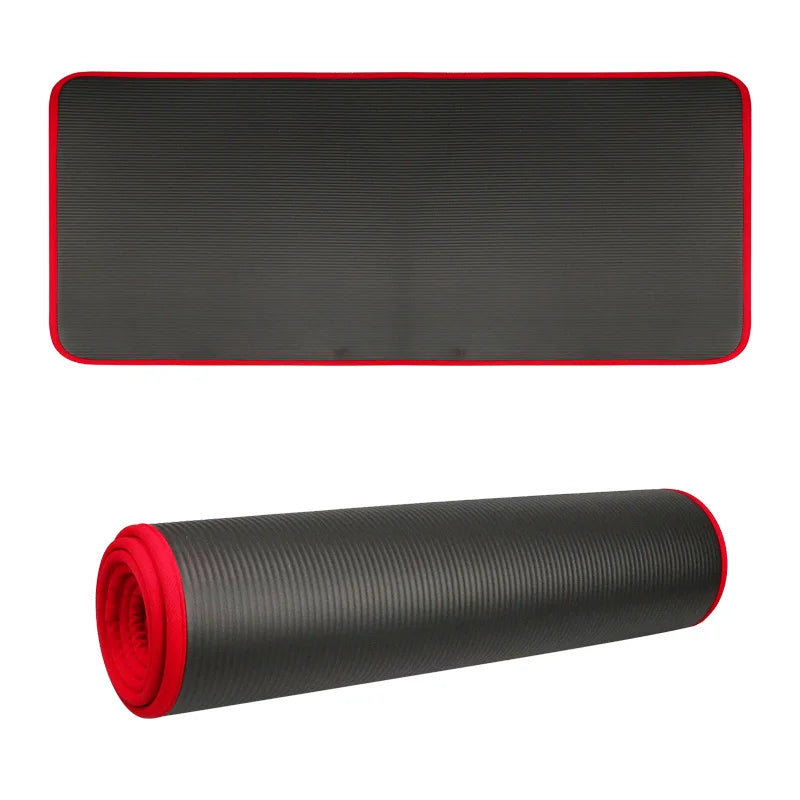 YECOKISO 10mm Extra Thick Yoga Mat - 72 x 24 in (183 x 61 cm) TPE Non-Slip Odor-Free Exercise & Pilates Mat with Carry Strap
