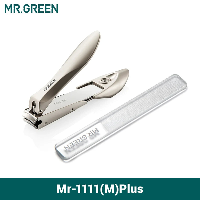 MR.GREEN Anti-Splash Stainless Steel Nail Clippers – Ergonomic Bionic Design Fingernail & Toenail Trimmer