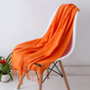 Cashmere-Feel Polyester Pashmina Shawl Scarf 70 x 200 cm (27.6 x 78.7 in) – Soft Tassel Wrap for Women & Men, 43 Colors