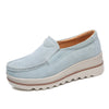Women's Suede Tassel Loafers - Slip-On Platform Moccasins for Spring & Autumn