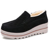 Women's Suede Tassel Loafers - Slip-On Platform Moccasins for Spring & Autumn
