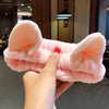 Coral Fleece Bow Headband with Animal Ears – Soft Warm Turban Hairband for Women & Girls | Makeup & Face Wash