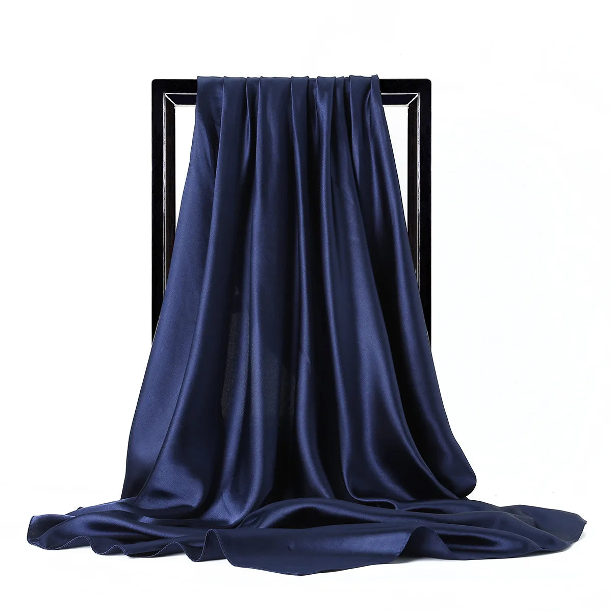 Silk Satin Square Scarf 90 x 90 cm (35.4 x 35.4 in) – Women’s Hijab Shawl Bandana Headscarf Foulard, 28 Colors