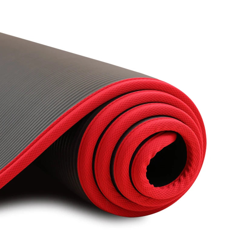 YECOKISO 10mm Extra Thick Yoga Mat - 72 x 24 in (183 x 61 cm) TPE Non-Slip Odor-Free Exercise & Pilates Mat with Carry Strap