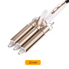 3-Barrel Hair Waver Curling Iron – Tourmaline Ceramic, Digital Temp, Dual Voltage