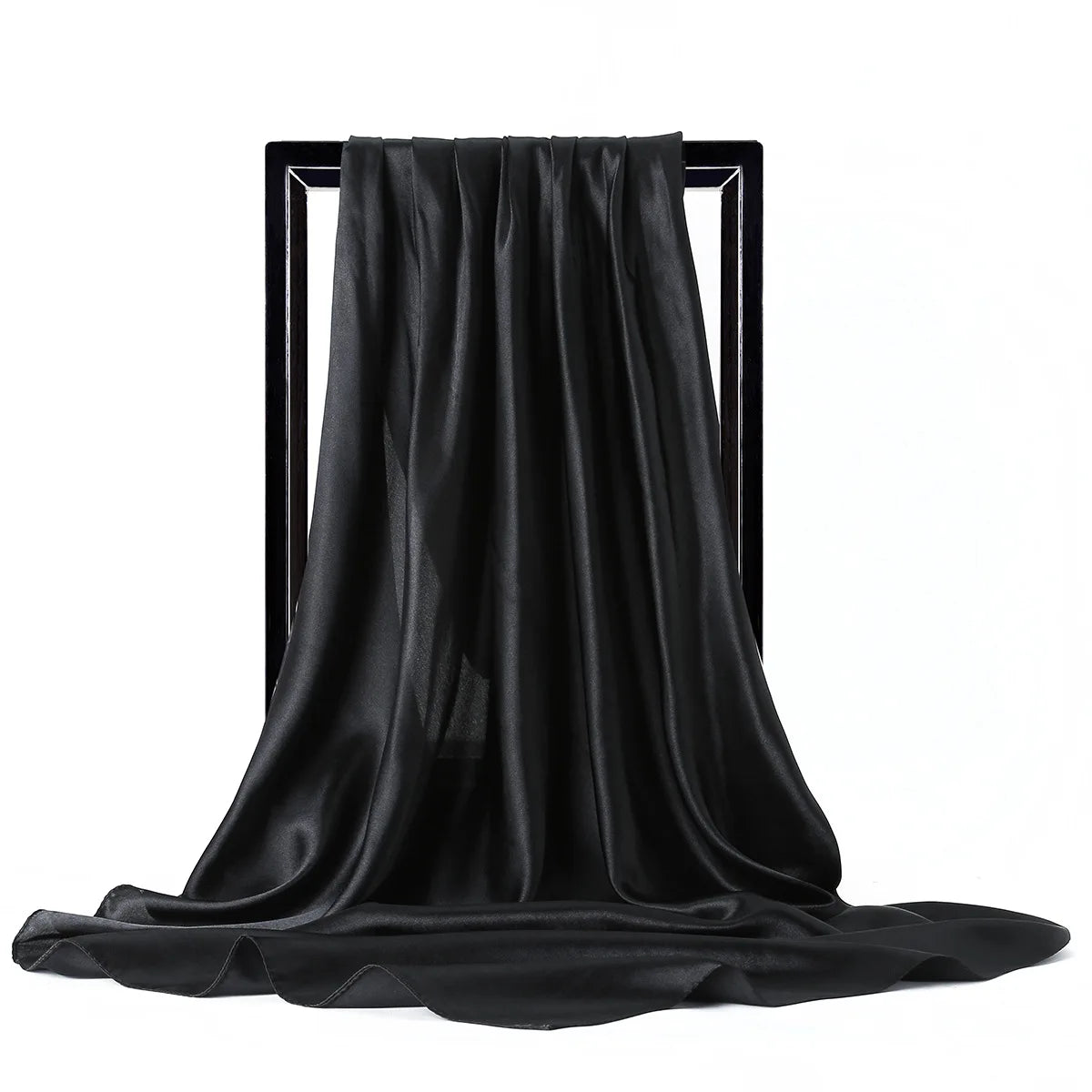 Silk Satin Square Scarf 90 x 90 cm (35.4 x 35.4 in) – Women’s Hijab Shawl Bandana Headscarf Foulard, 28 Colors