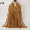 Crinkle Cotton Hijab Scarf Lightweight Muslim Shawl Turban Headscarf Headband Wrap
