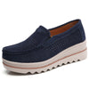 Women's Suede Tassel Loafers - Slip-On Platform Moccasins for Spring & Autumn