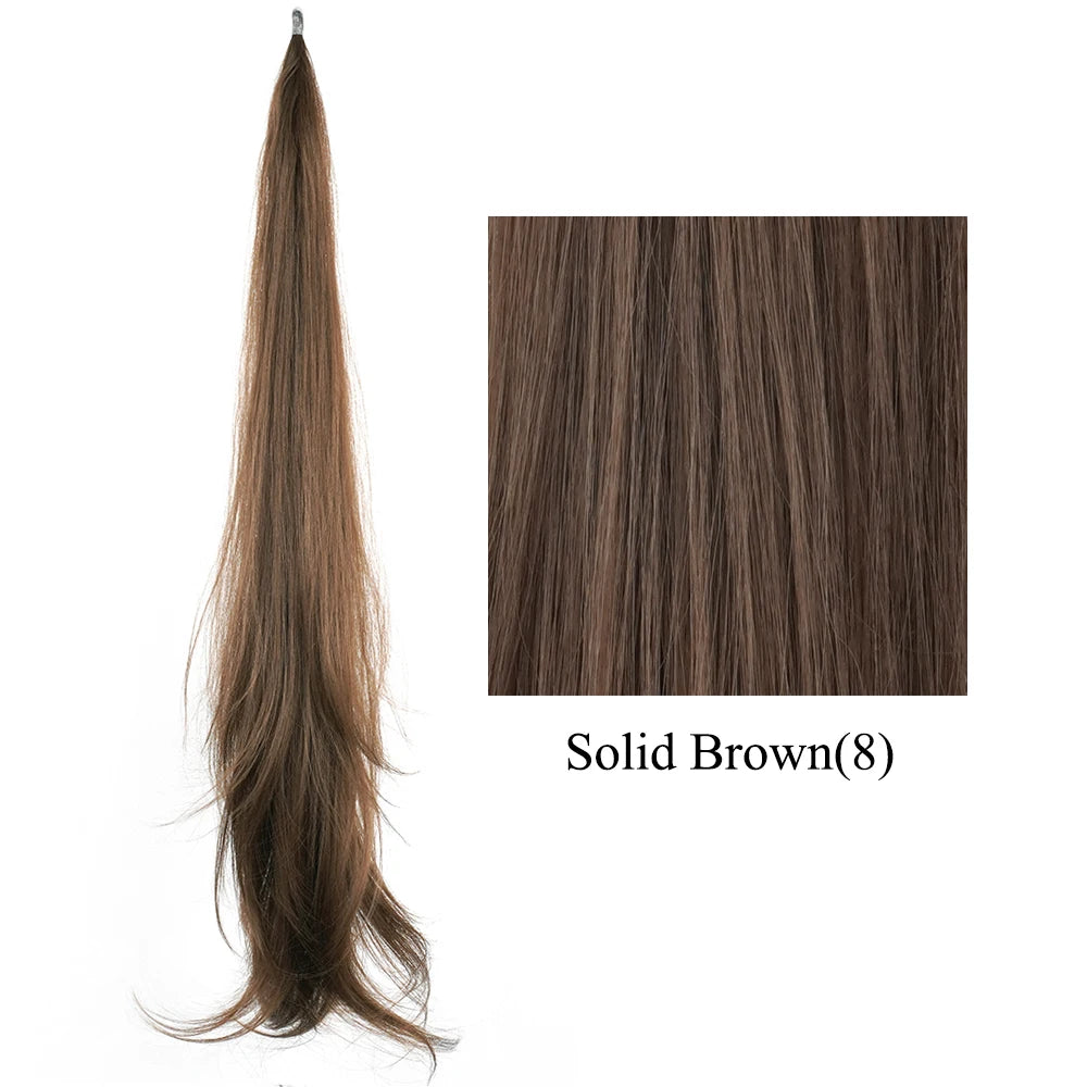 Soowee 32in (81 cm) Long Layered Clip-In Ponytail Extension, Blonde Heat-Resistant Synthetic Hairpiece