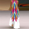 V-Neck Sleeveless Maxi Dress for Women – Retro Print Summer Sundress with Pockets, A-Line Floor-Length
