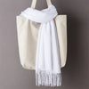 Cashmere-Feel Polyester Pashmina Shawl Scarf 70 x 200 cm (27.6 x 78.7 in) – Soft Tassel Wrap for Women & Men, 43 Colors