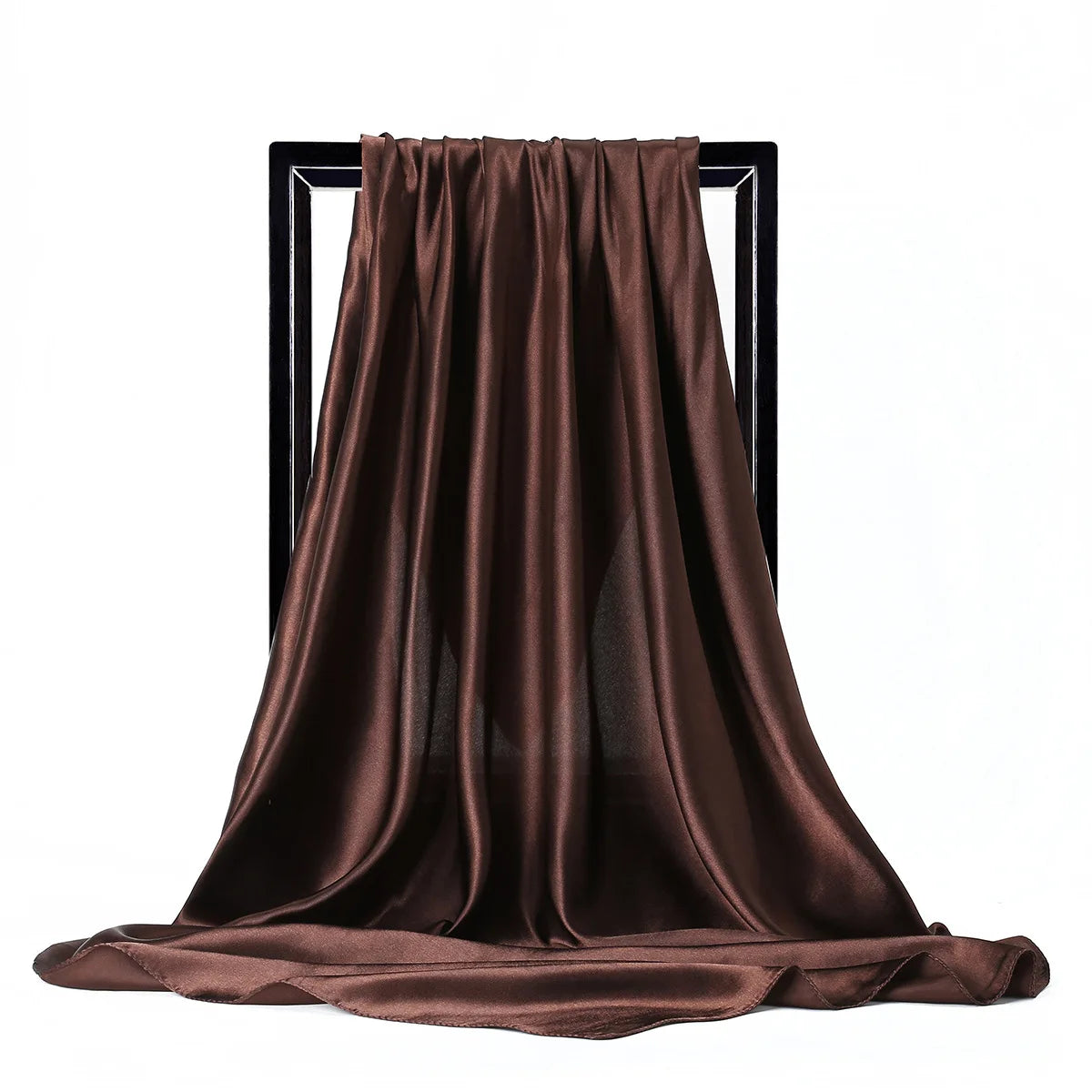 Silk Satin Square Scarf 90 x 90 cm (35.4 x 35.4 in) – Women’s Hijab Shawl Bandana Headscarf Foulard, 28 Colors