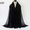 Crinkle Cotton Hijab Scarf Lightweight Muslim Shawl Turban Headscarf Headband Wrap