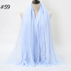 Crinkle Cotton Hijab Scarf Lightweight Muslim Shawl Turban Headscarf Headband Wrap