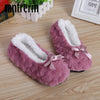Plush Faux Fur Indoor Slippers for Women — Warm Non-Slip EVA Sole Pull-On House Shoes