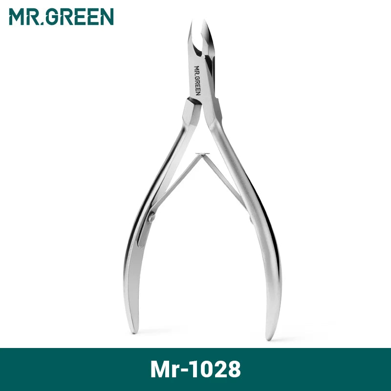 MR.GREEN Stainless Steel Cuticle Nippers - Precision Cuticle Clippers & Trimmer for Manicure Pedicure