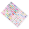 100-Pair Acrylic Crystal Stud Earrings Set – Hearts, Stars, Moons, Flowers & Animal Designs for Women & Girls
