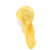 Silky Satin Durag Bandana Turban Headwrap - Long Tail Biker Headwear, One Size Fits Most