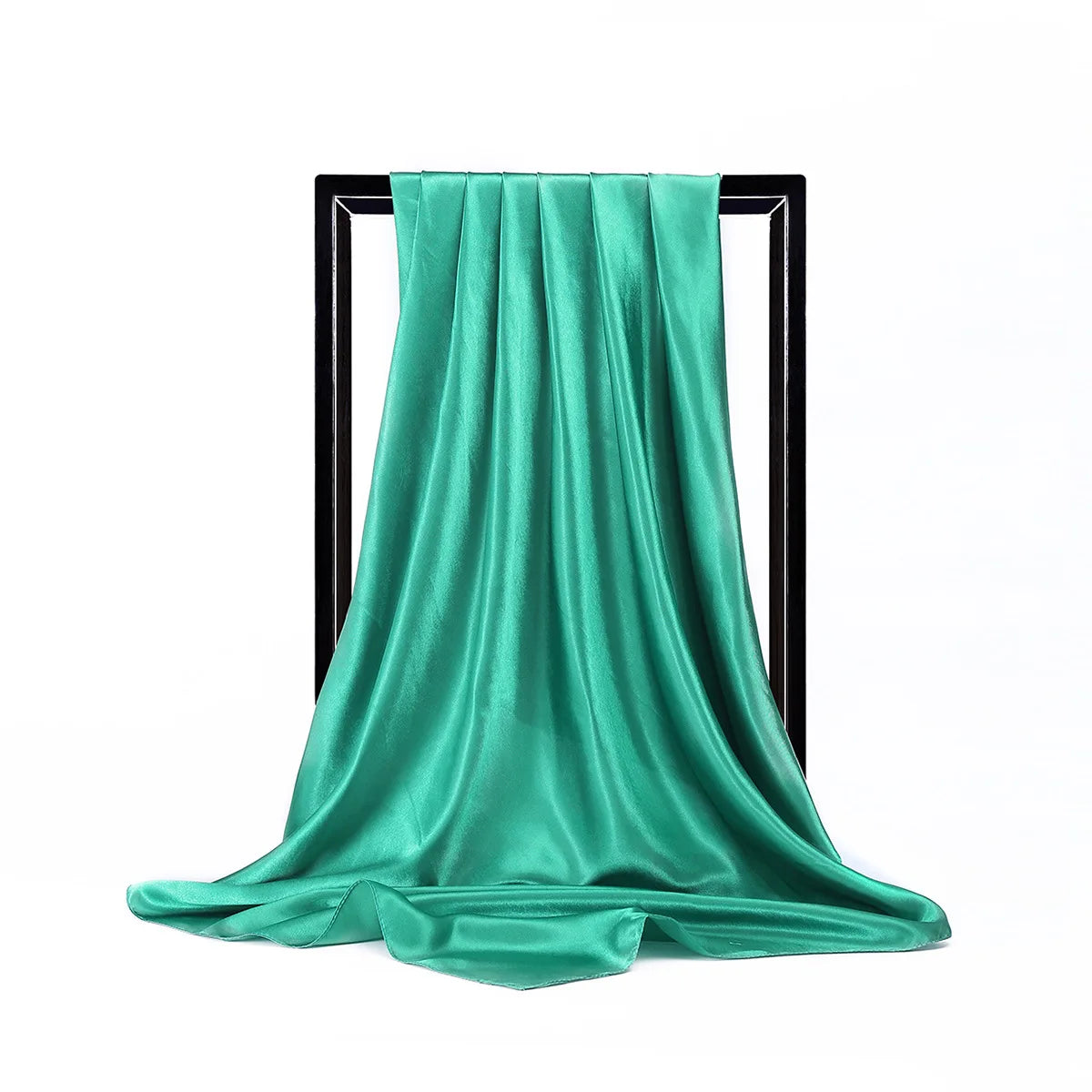 Silk Satin Square Scarf 90 x 90 cm (35.4 x 35.4 in) – Women’s Hijab Shawl Bandana Headscarf Foulard, 28 Colors