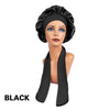 Satin Sleep Bonnet with Headband 11-Inch (28 cm) Extra-Large Silk-Lined Night Cap for Women & Kids