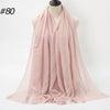 Crinkle Cotton Hijab Scarf Lightweight Muslim Shawl Turban Headscarf Headband Wrap